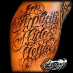 Lettering tattoo voorbeeld