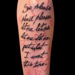 Lettering tattoo voorbeeld