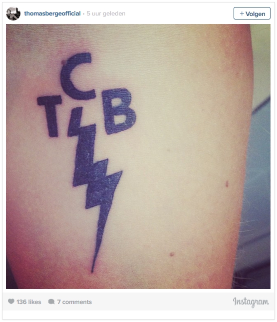 Thomas Berge TCB tattoo