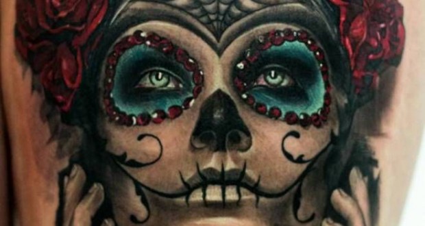 Sugar skull tattoo